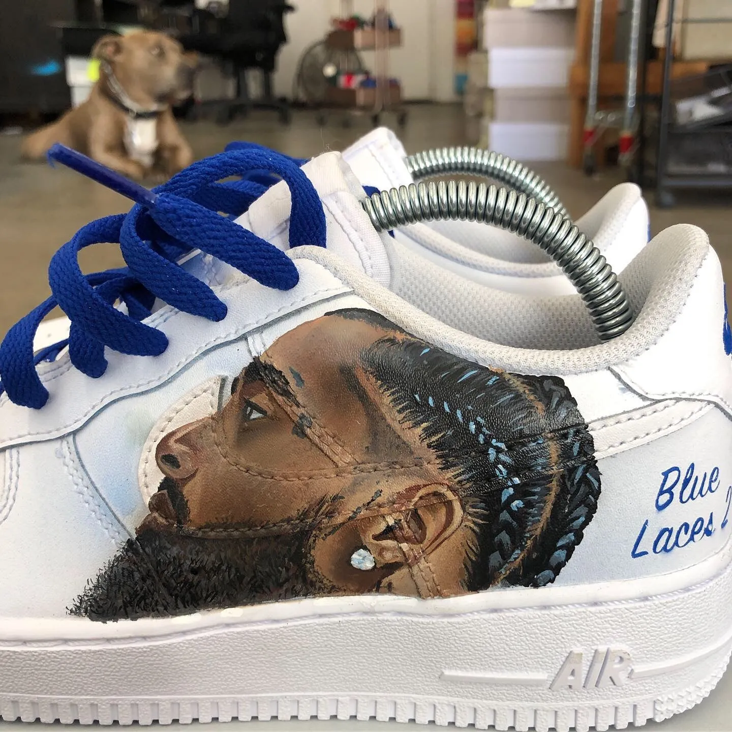 Nike Custom Hand-Painted Nipsey Hussle Tribute Air Force 1s