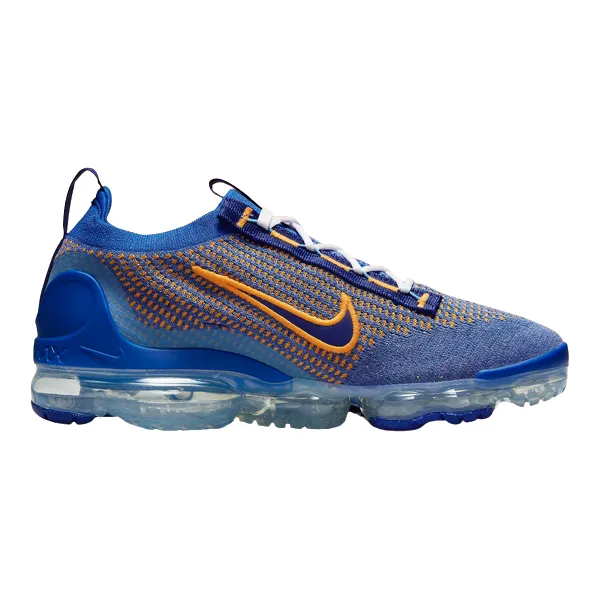 Nike Men's Air VaporMax 2021 Flyknit Shoes - Game Royal / Vivid Orange / University Blue / Deep Royal Blue