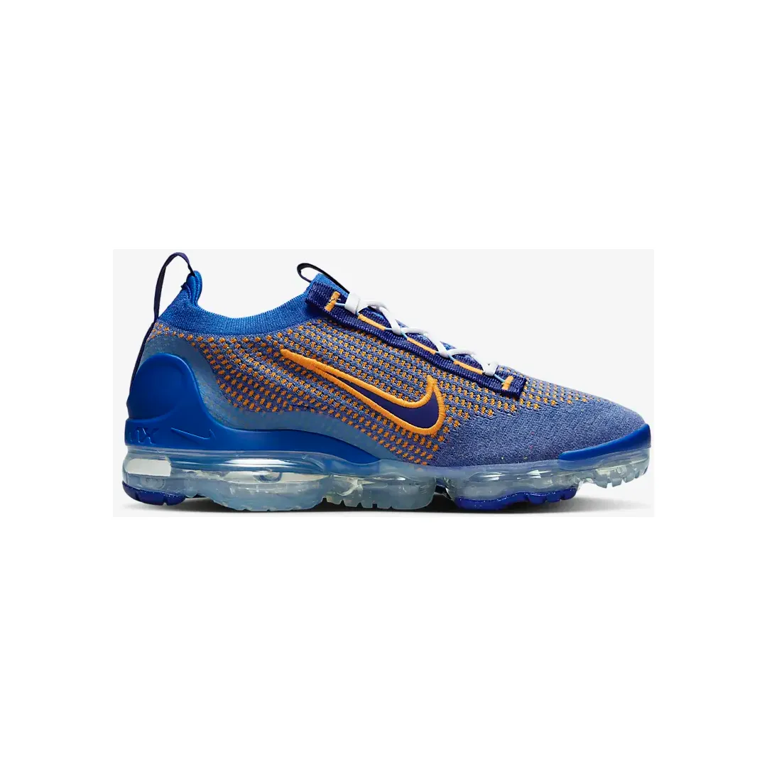 Nike Men's Air VaporMax 2021 Flyknit Shoes - Game Royal / Vivid Orange / University Blue / Deep Royal Blue