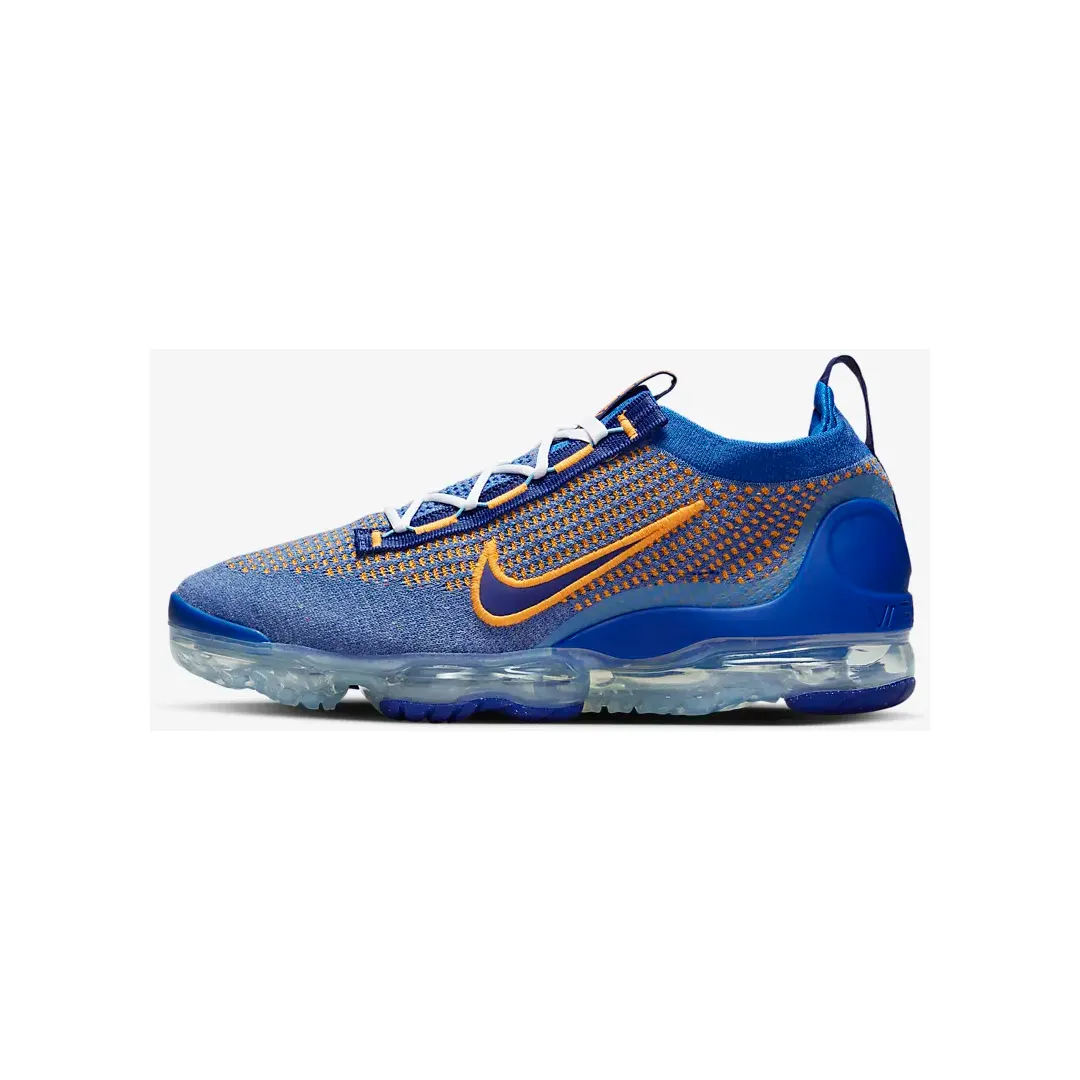 Nike Men's Air VaporMax 2021 Flyknit Shoes - Game Royal / Vivid Orange / University Blue / Deep Royal Blue