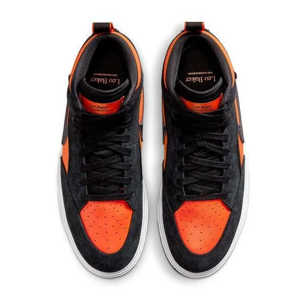 Nike SB React Leo Baker Skate Shoe Black - Orange - Electro