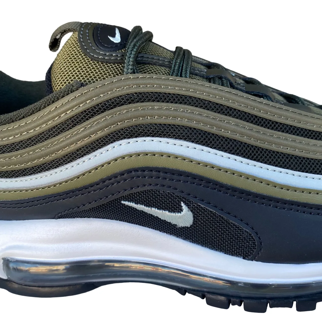 Nike scarpa sneakers da uomo Air Max 97 921826-202 verde oliva-argento-nero