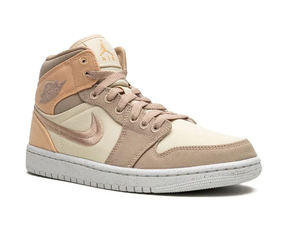 Nike Women's Air Jordan 1 Mid SE Shoes - Brown / Sail / Desert