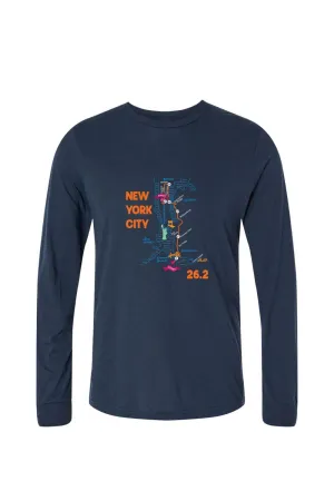 NYC Map 26.2 Long Sleeve