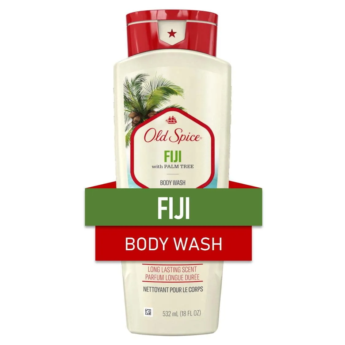 Old Spice Body Wash for Men Fiji with Palm Tree Scent, All Skin Types, 18 fl oz