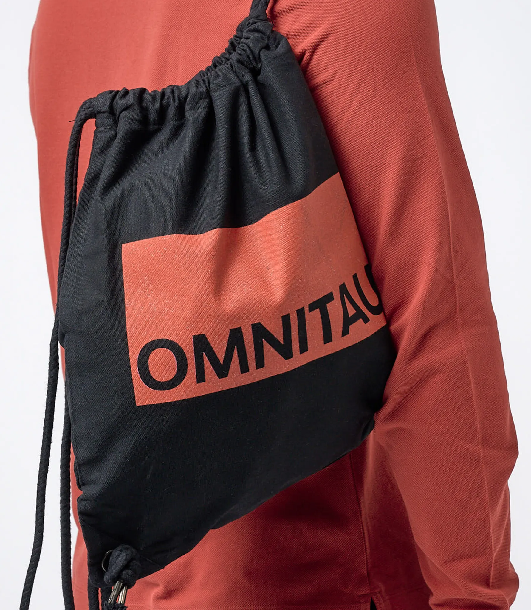 Omnitau Unisex Gym Essentials Organic Cotton Drawstring Bag - Black