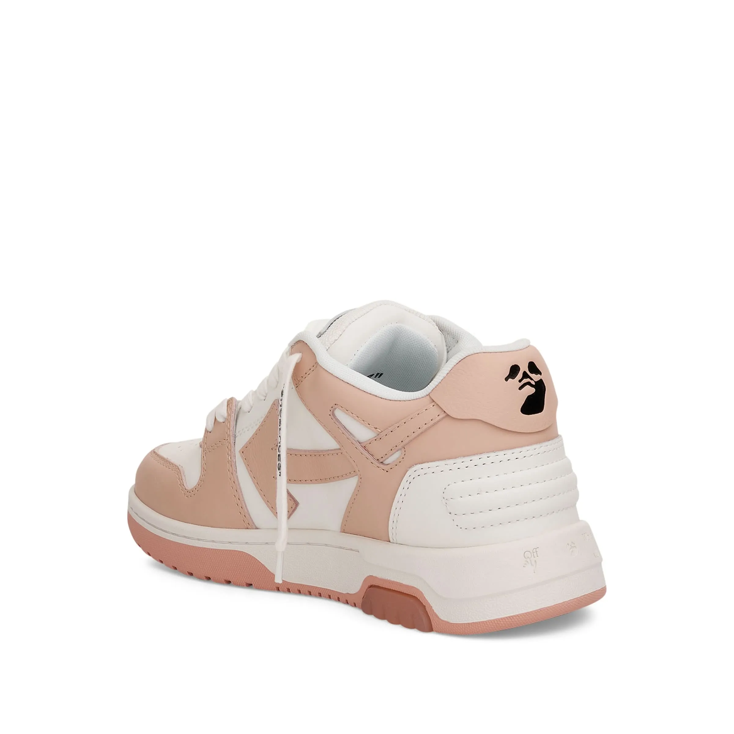 Out Of Office Calf Leather Sneaker in Powder/White