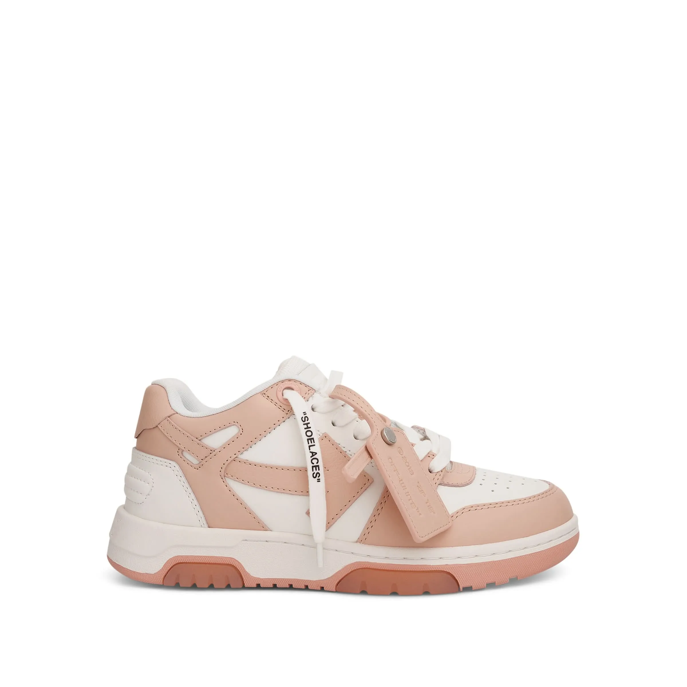 Out Of Office Calf Leather Sneaker in Powder/White