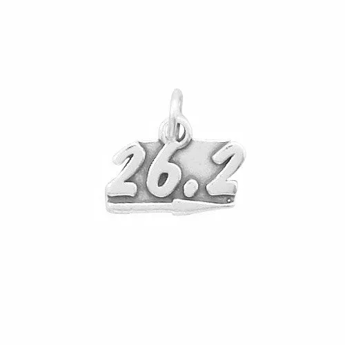 Oxidized "26.2" Charm