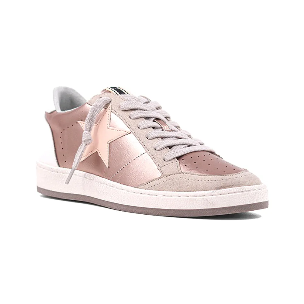 Paz Metallic Lace Up Sneakers