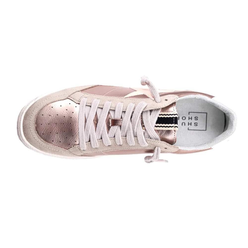 Paz Metallic Lace Up Sneakers