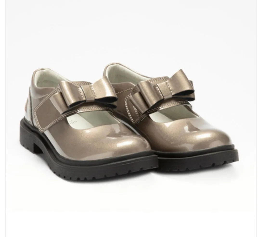 Pewter Grey Patent Helen  - Lelli Kelly School