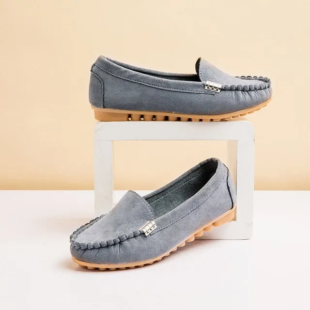 Plus Size 35-43 Women Flats shoes 2019 Loafers Candy Color Slip on