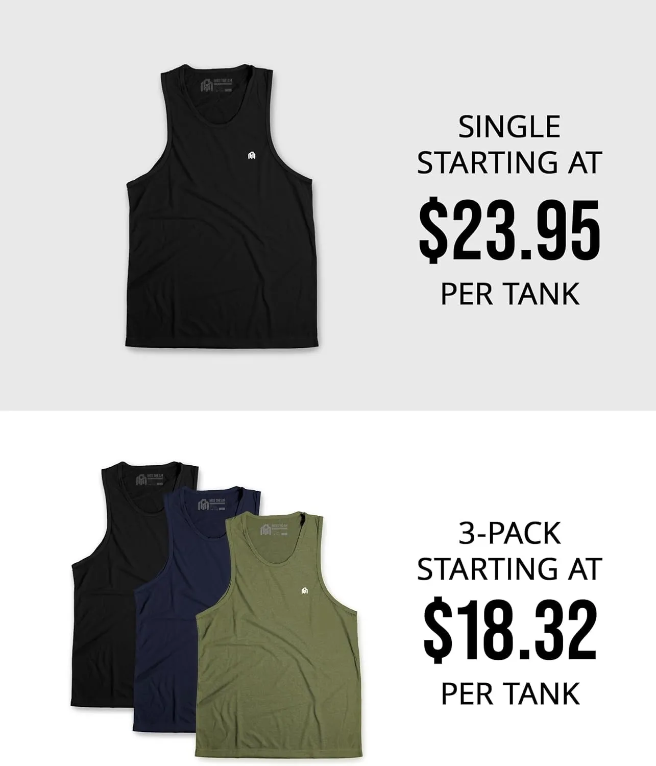 Premium Basic Tank Tops for Men - Beach Workout Muscle Tanks S - 2XL