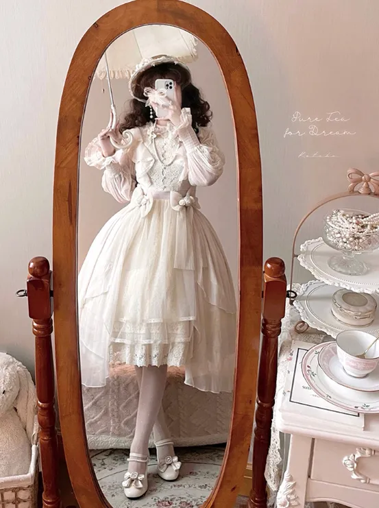 Pure Tea For Dream~Transatlantic Love Poem~Sweet Elegant Lolita  Mid-Heel Daily Shoes