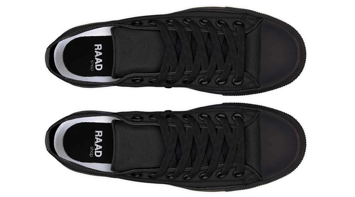 RAAD™ - Canvas High Top Canvas Sneakers - Black/Black Soles