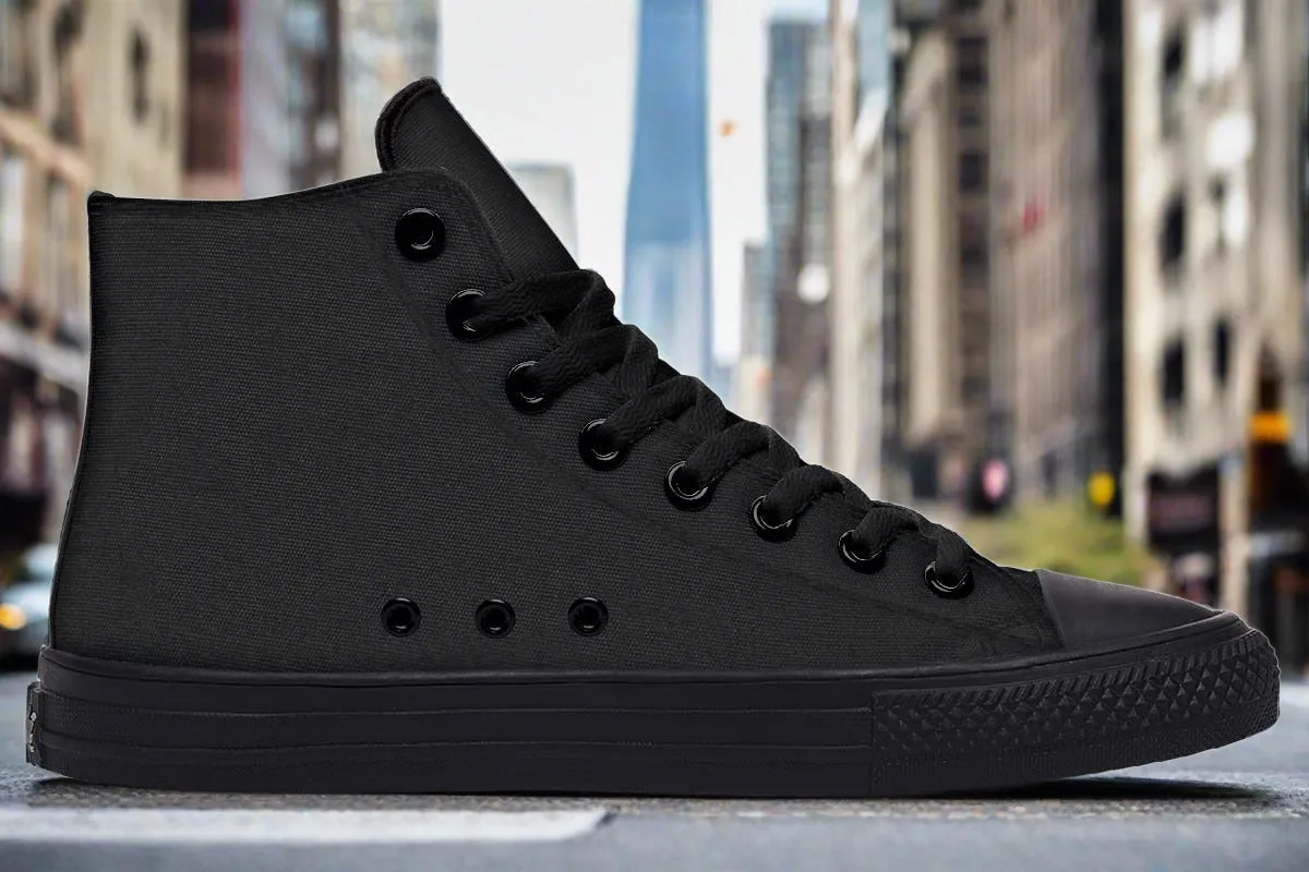 RAAD™ - High-Top Canvas Sneaker - Black Canvas/Black Rubber Sole