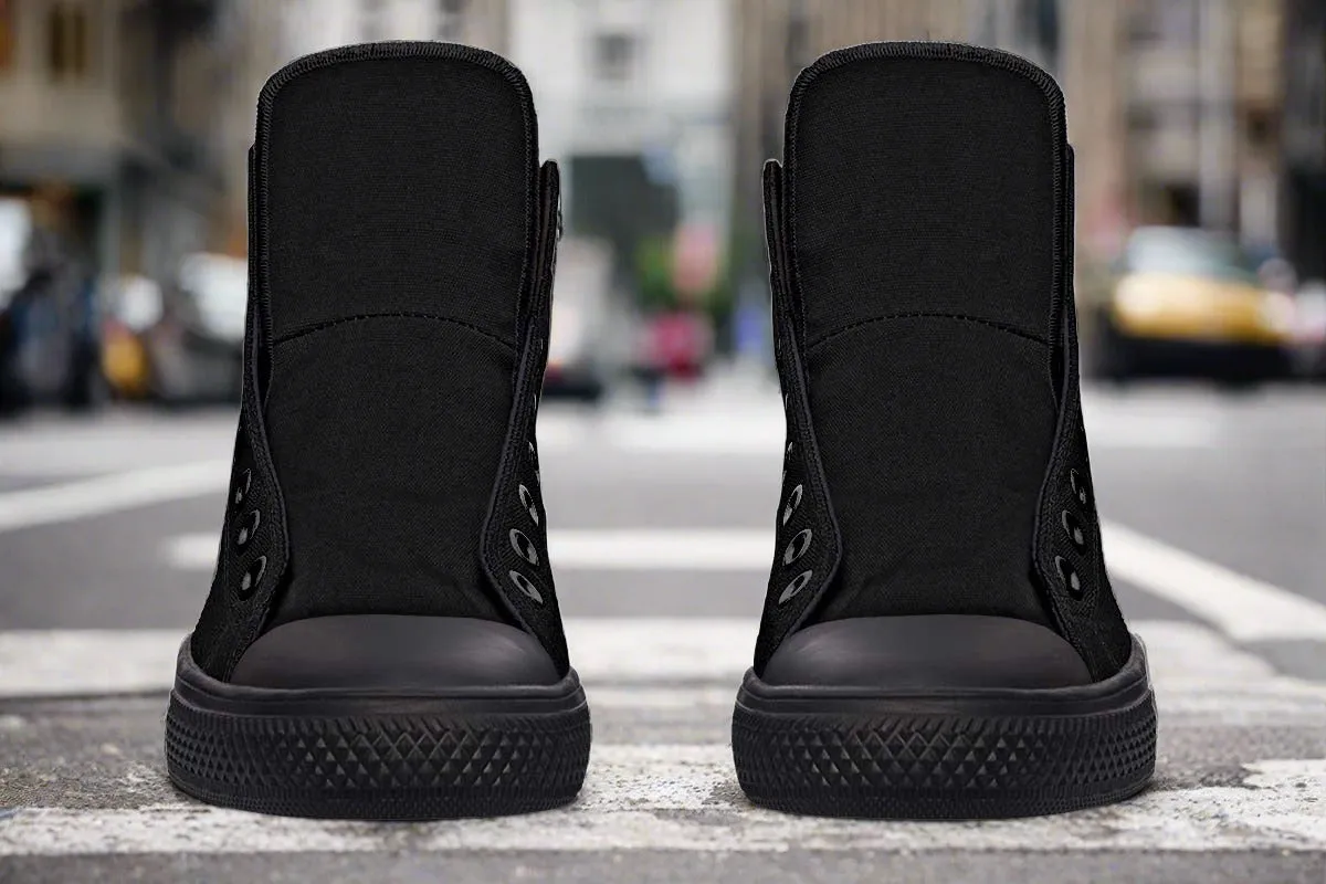 RAAD™ - High-Top Canvas Sneaker - Black Canvas/Black Rubber Sole