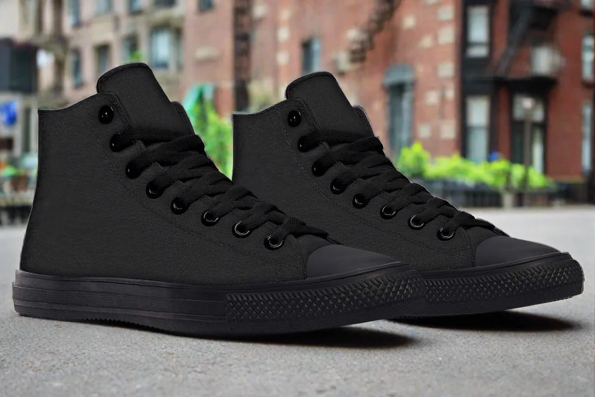 RAAD™ - High-Top Canvas Sneaker - Black Canvas/Black Rubber Sole