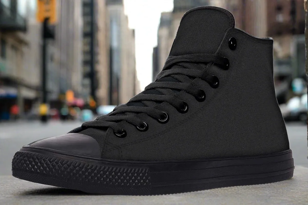 RAAD™ - High-Top Canvas Sneaker - Black Canvas/Black Rubber Sole