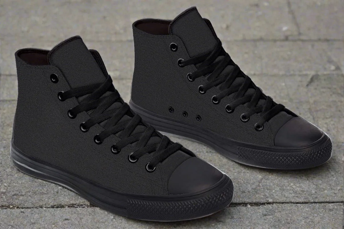 RAAD™ - High-Top Canvas Sneaker - Black Canvas/Black Rubber Sole