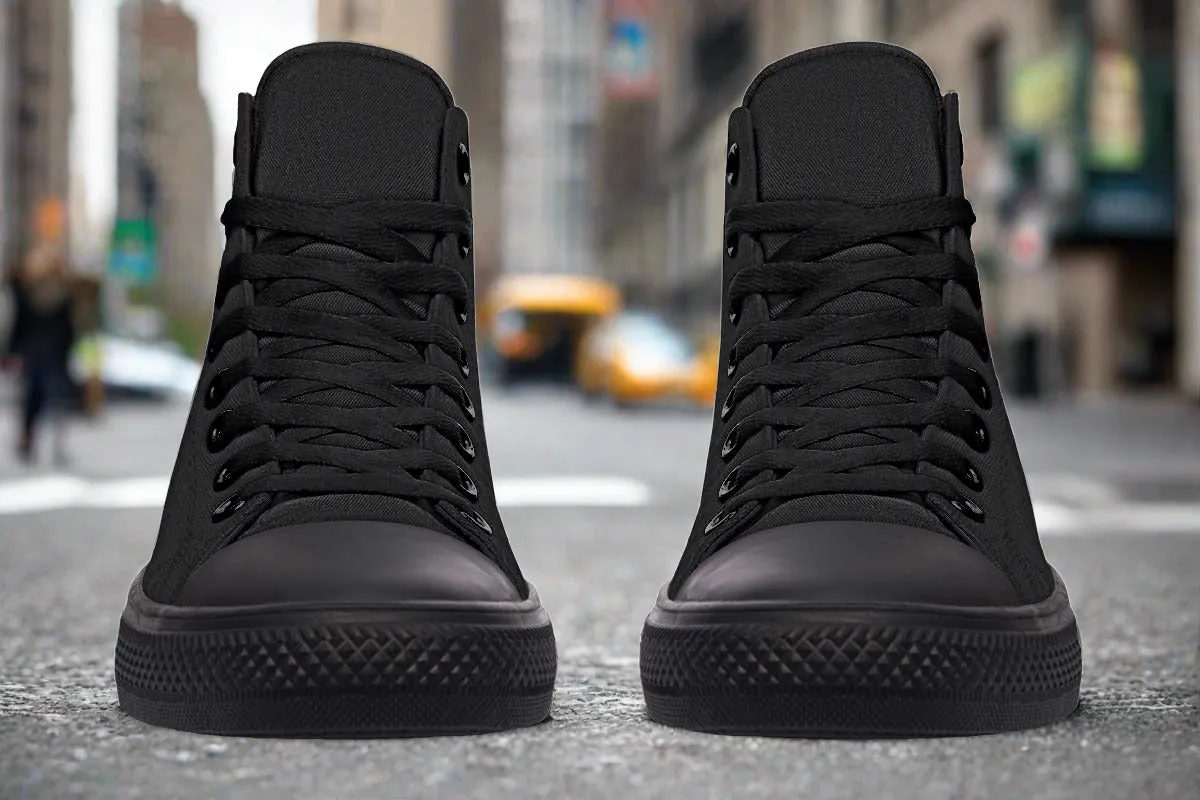 RAAD™ - High-Top Canvas Sneaker - Black Canvas/Black Rubber Sole