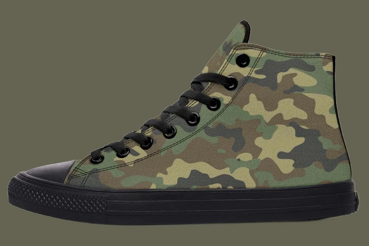 RAAD™ - High-Top Canvas Sneaker - M81 Camo/Black Rubber Soles