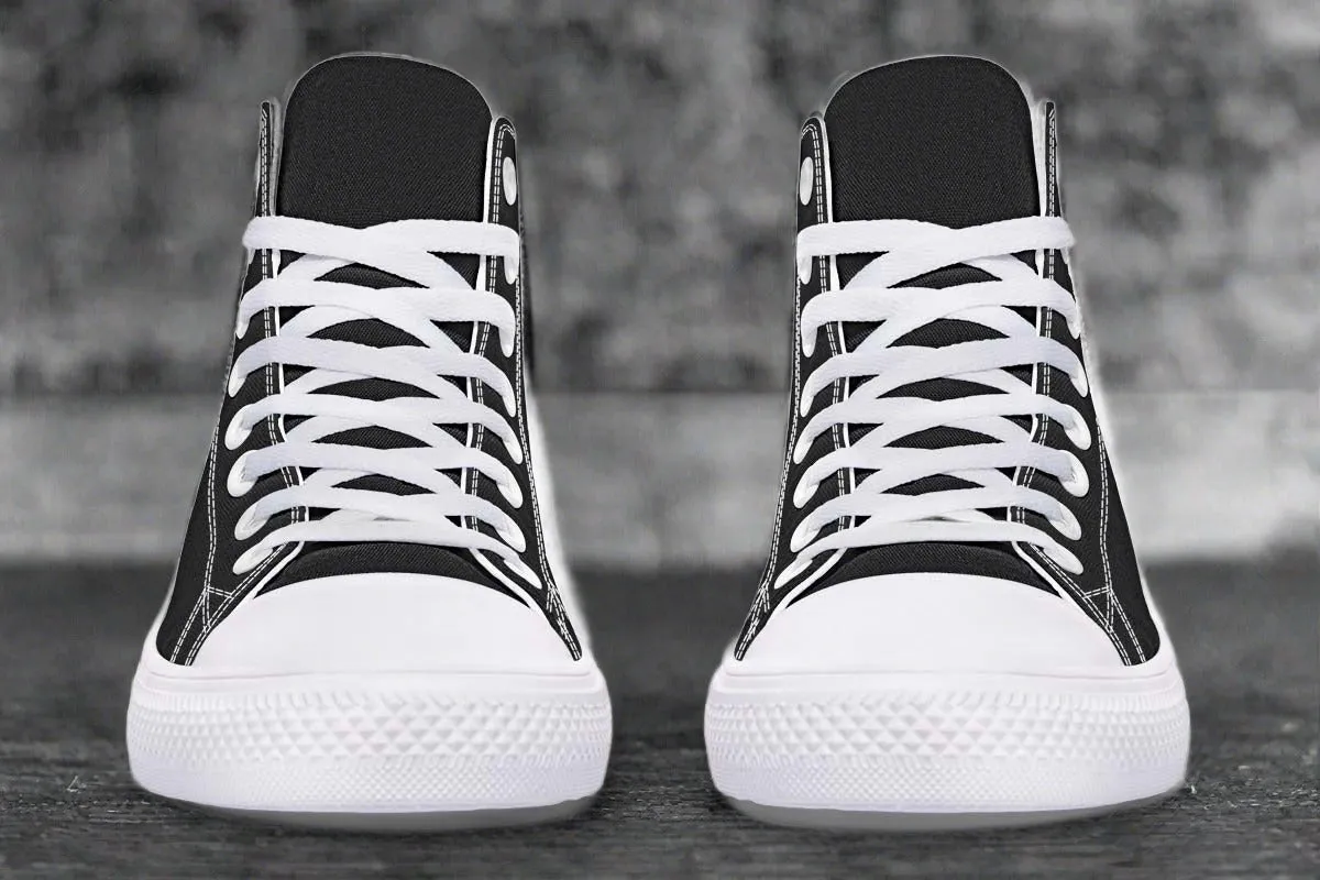 RAAD™ - High-Top Canvas Sneakers Black & White