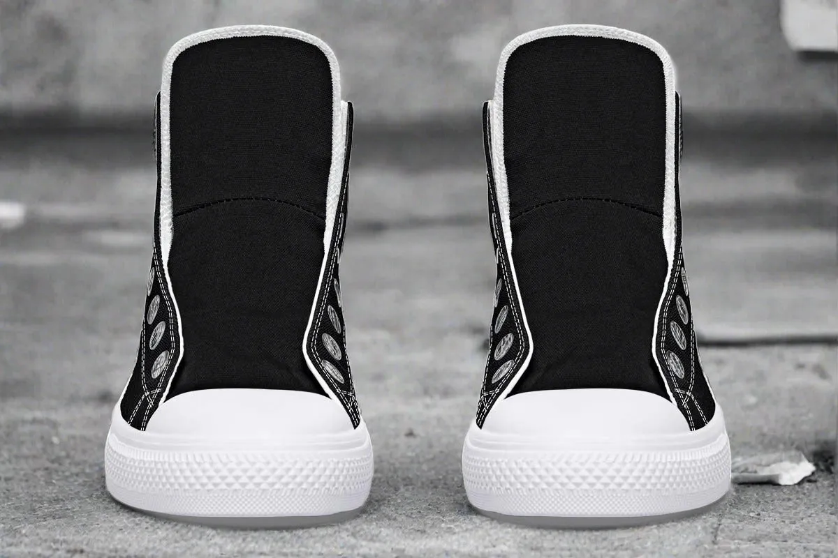 RAAD™ - High-Top Canvas Sneakers Black & White