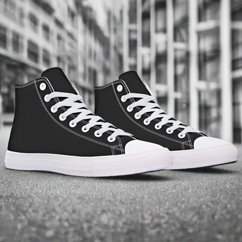 RAAD™ - High-Top Canvas Sneakers Black & White