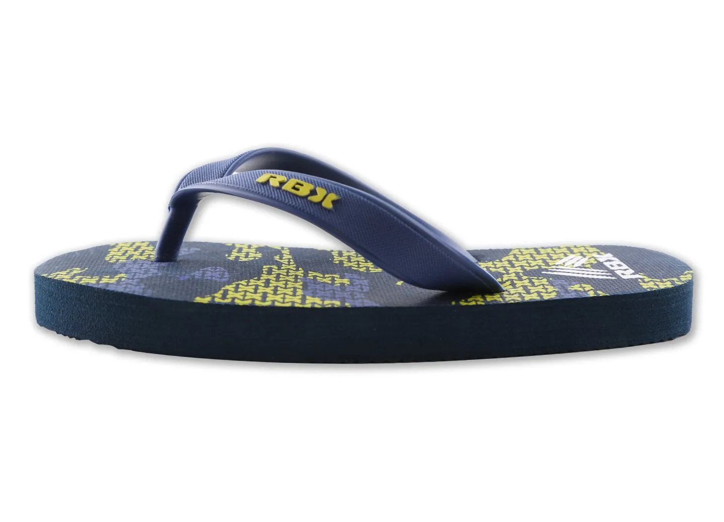 RBX Boy's Camo Printed Footbed Flip Flop Navy/Orange Size 11