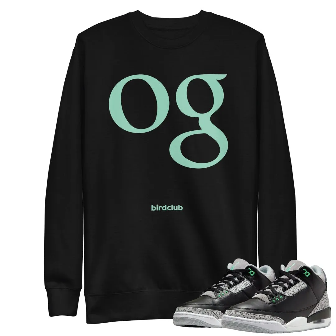 Retro 3 Green Glow OG Sweater