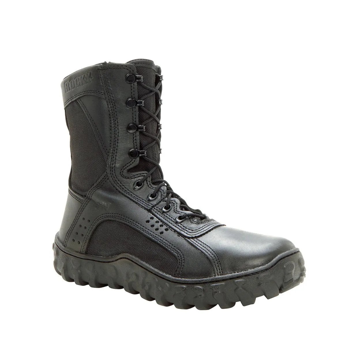 Rocky Mens Black Leather S2V Tactical Military Boots