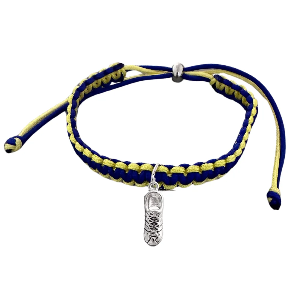 Runner Charm Multi Colored Runner Rope Bracelet