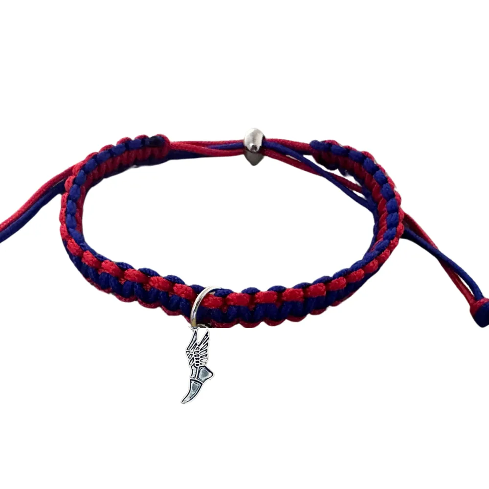 Runner Charm Multi Colored Runner Rope Bracelet