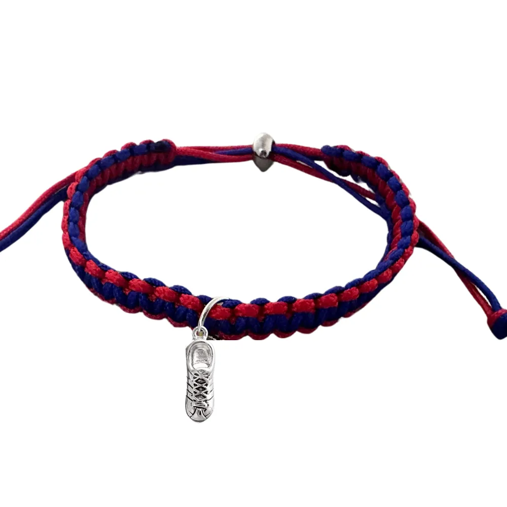 Runner Charm Multi Colored Runner Rope Bracelet