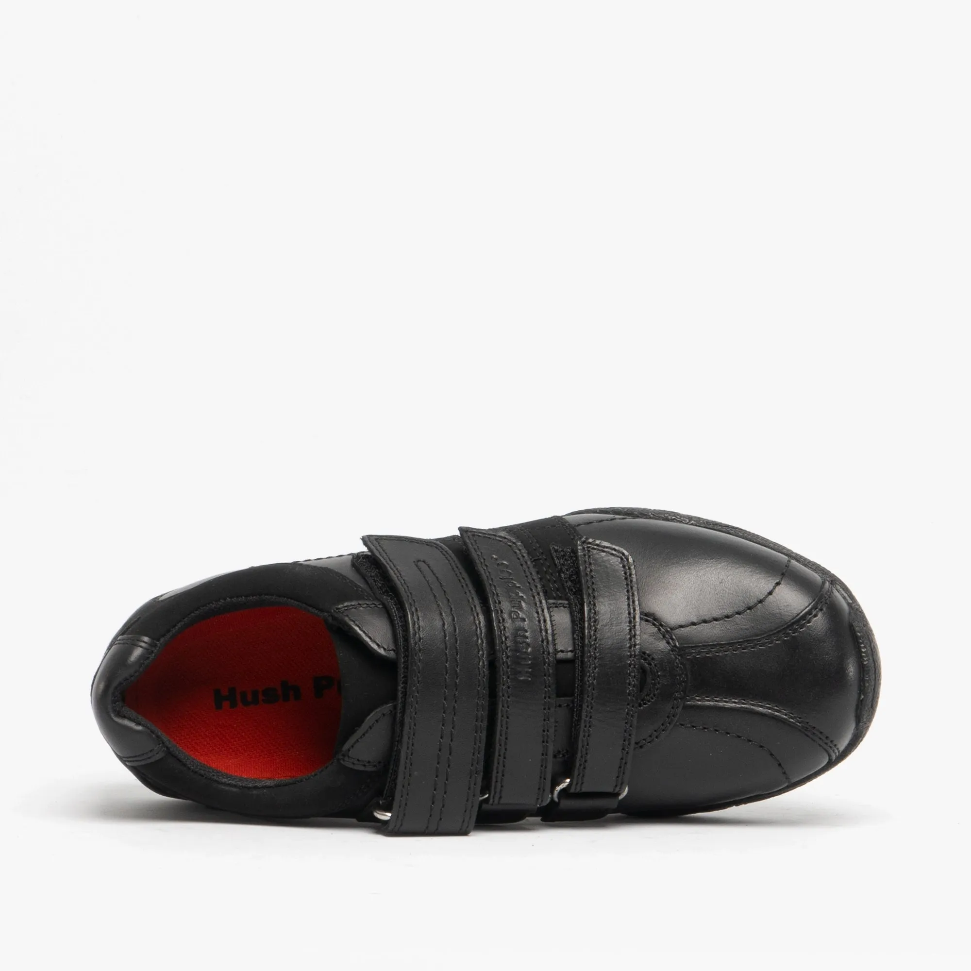 SEB Boys Leather Triple Strap Shoes Black