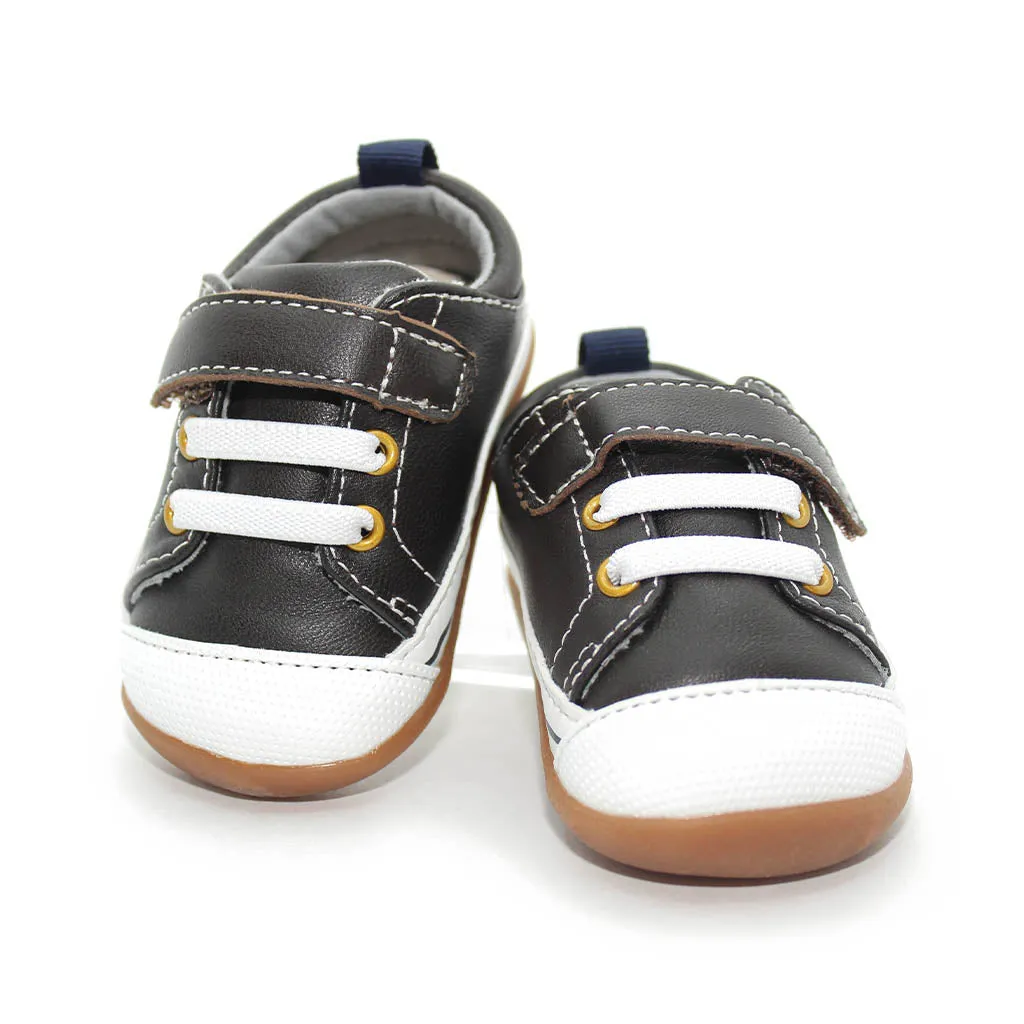 See Kai Run Stevie Sneakers Brown Leather Infants Walkers Boys - Kids Shoes