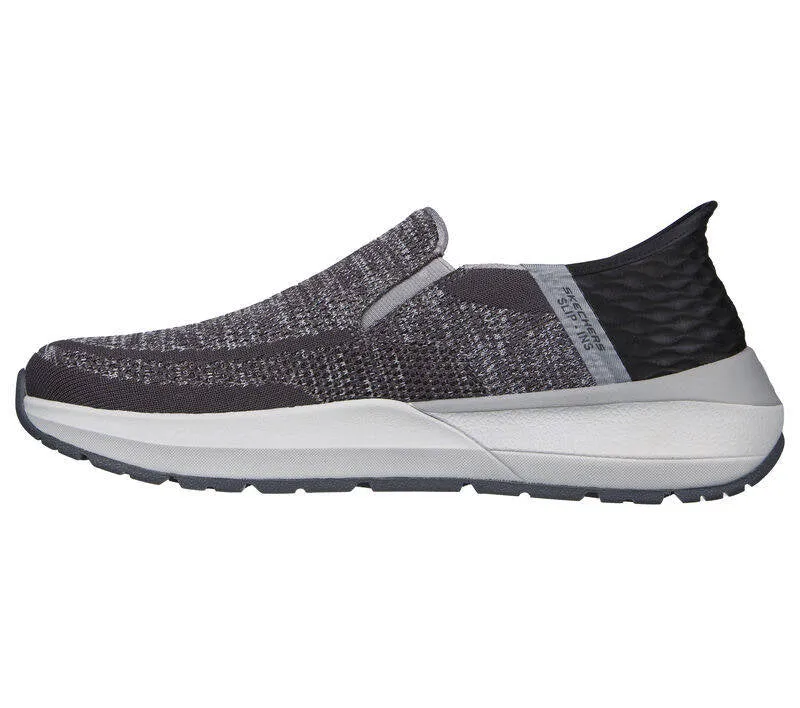 Skechers Mens Slip-ins Neville Rovelo Charcoal Light Grey