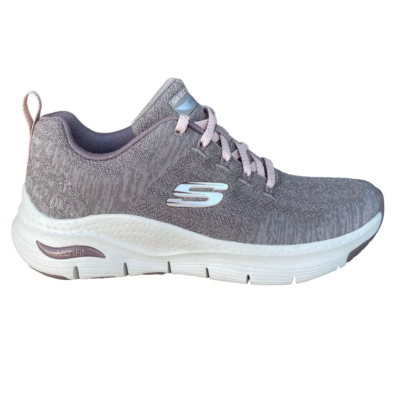 Skechers scarpa sneakers da donna Arch Fit Comfy Wave 149414/DKTP tortora scuro