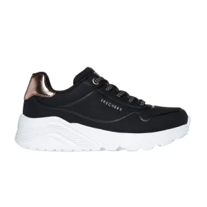 Skechers scarpa sneakers da ragazza Uno Lite Metallic Mode 310384L/BLK nero