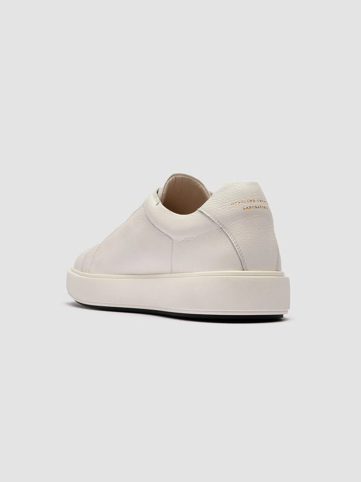 SLOUCH 001 - White Leather Low Top Sneakers