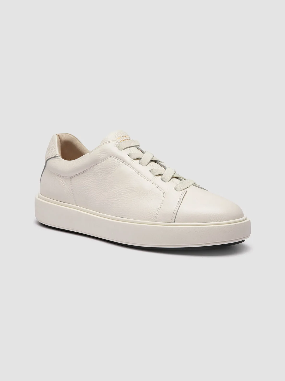 SLOUCH 001 - White Leather Low Top Sneakers