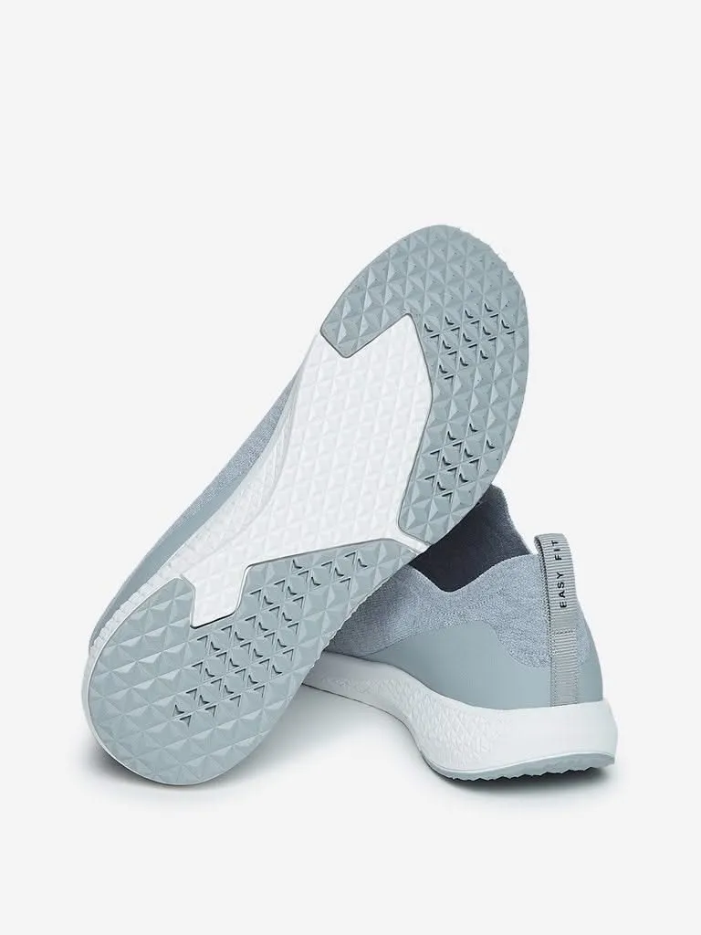 SOLEPLAY Grey Knitted Slip-On Sneakers