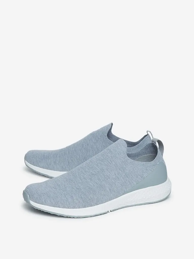 SOLEPLAY Grey Knitted Slip-On Sneakers