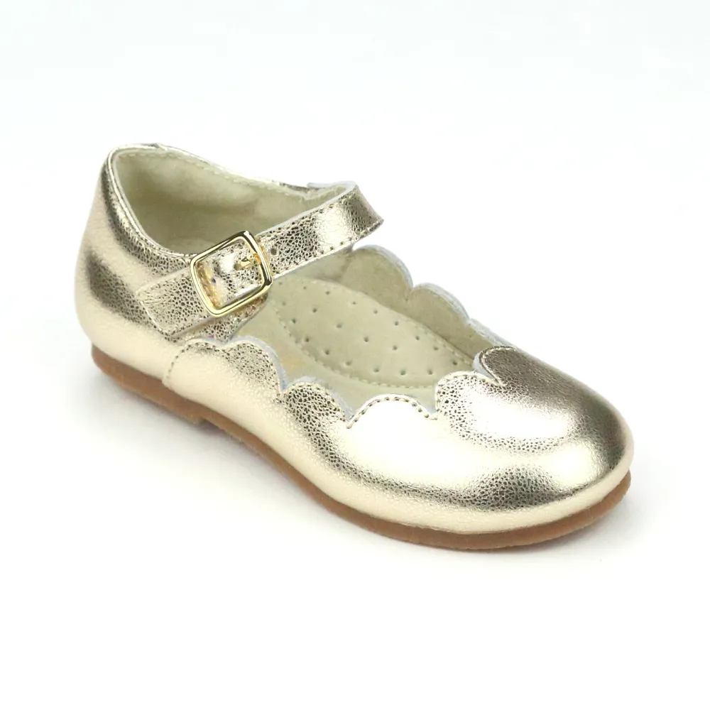 Sonia Toddler Girls Classic Scalloped Flat