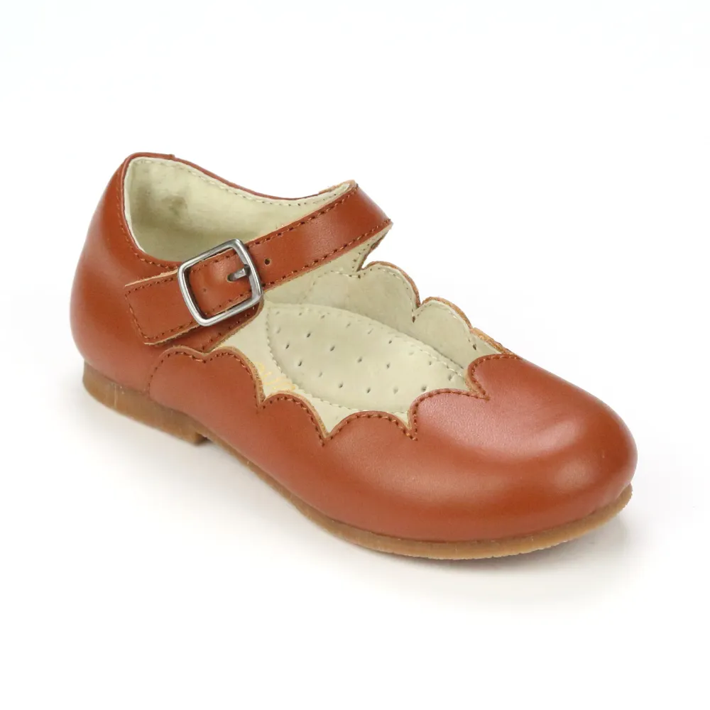 Sonia Toddler Girls Classic Scalloped Flat