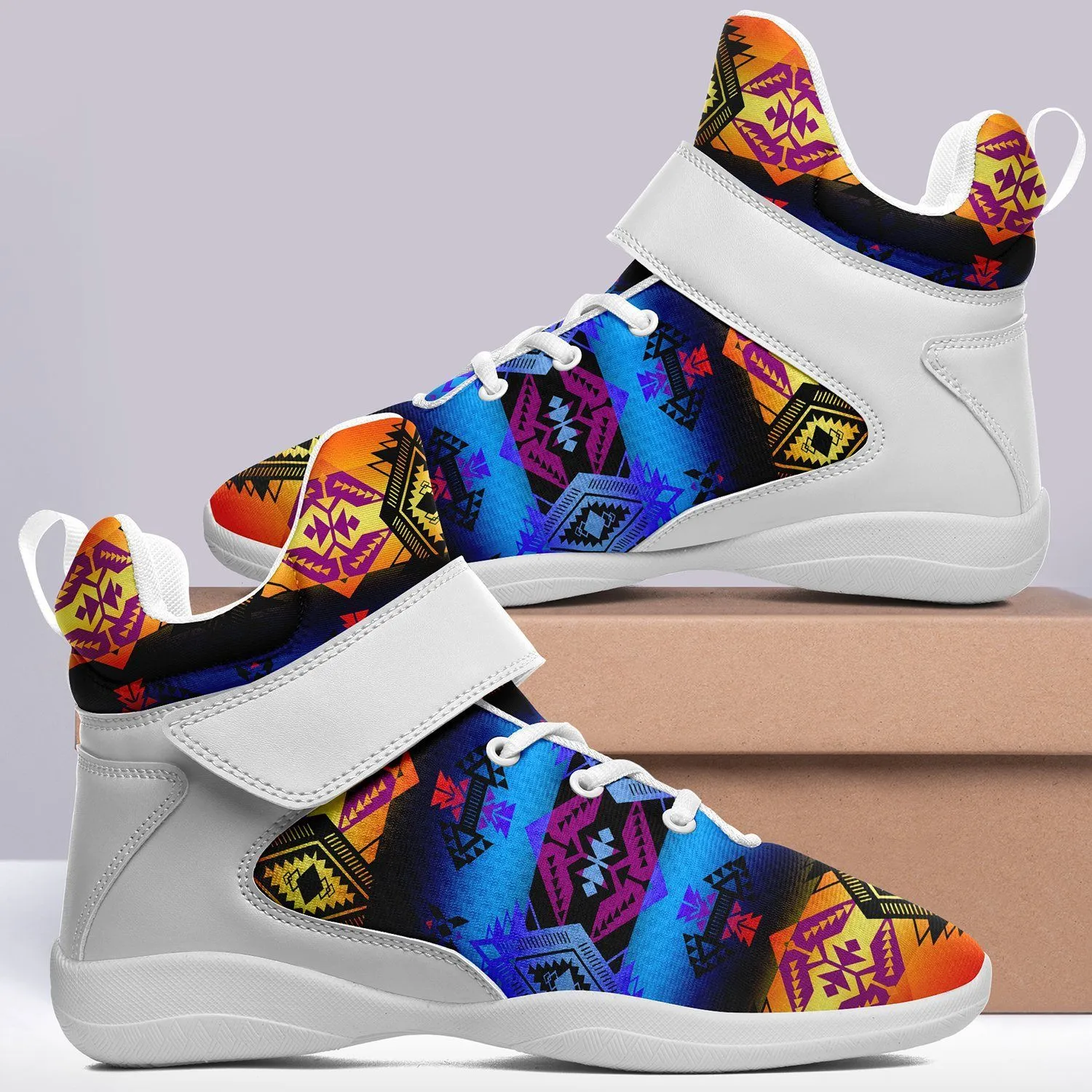 Sovereign Nation Sunset Ipottaa Basketball / Sport High Top Shoes - White Sole