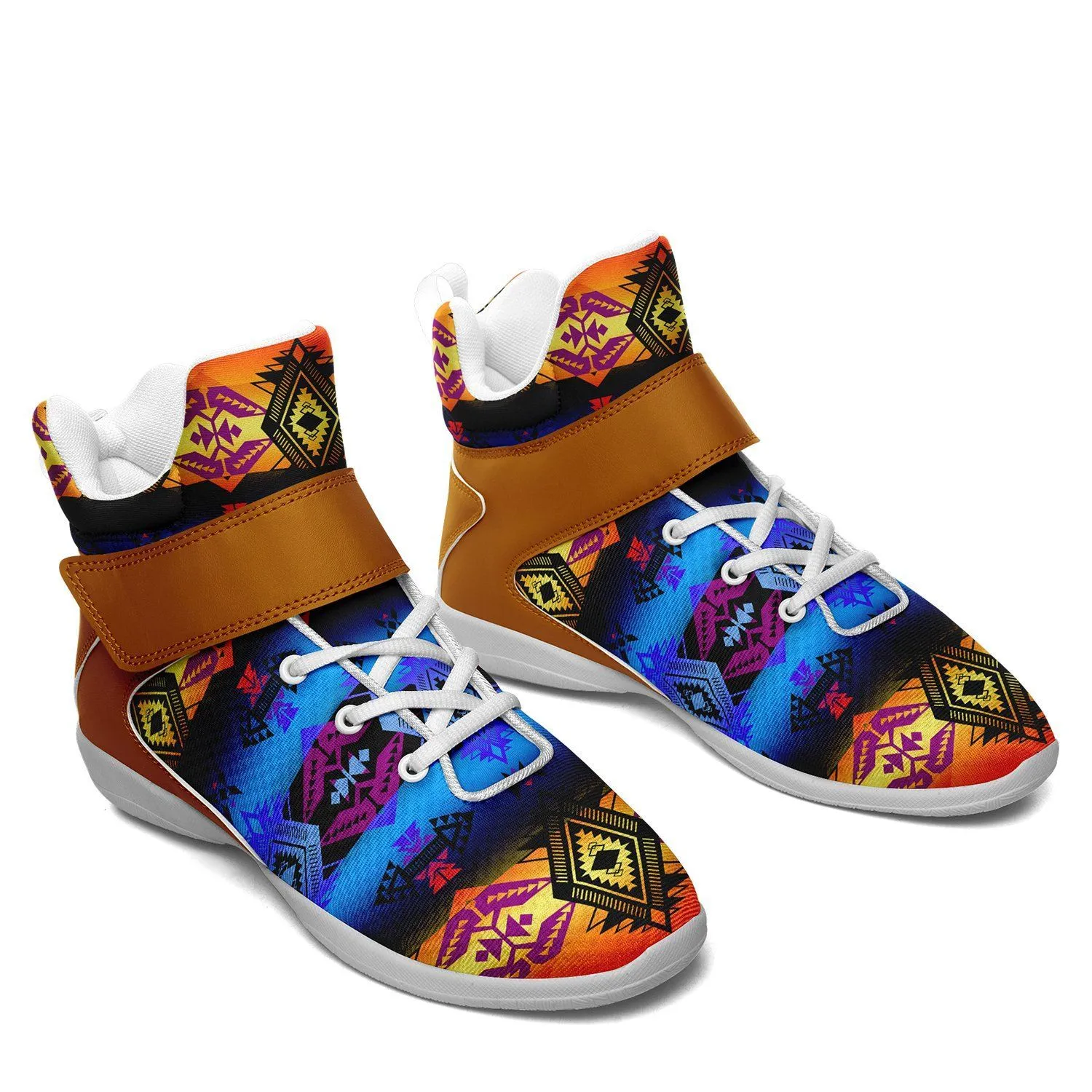 Sovereign Nation Sunset Ipottaa Basketball / Sport High Top Shoes - White Sole