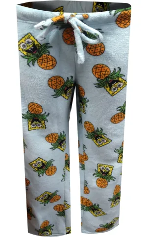 SpongeBob and Pineapples Plush Junior Cut Lounge Pants